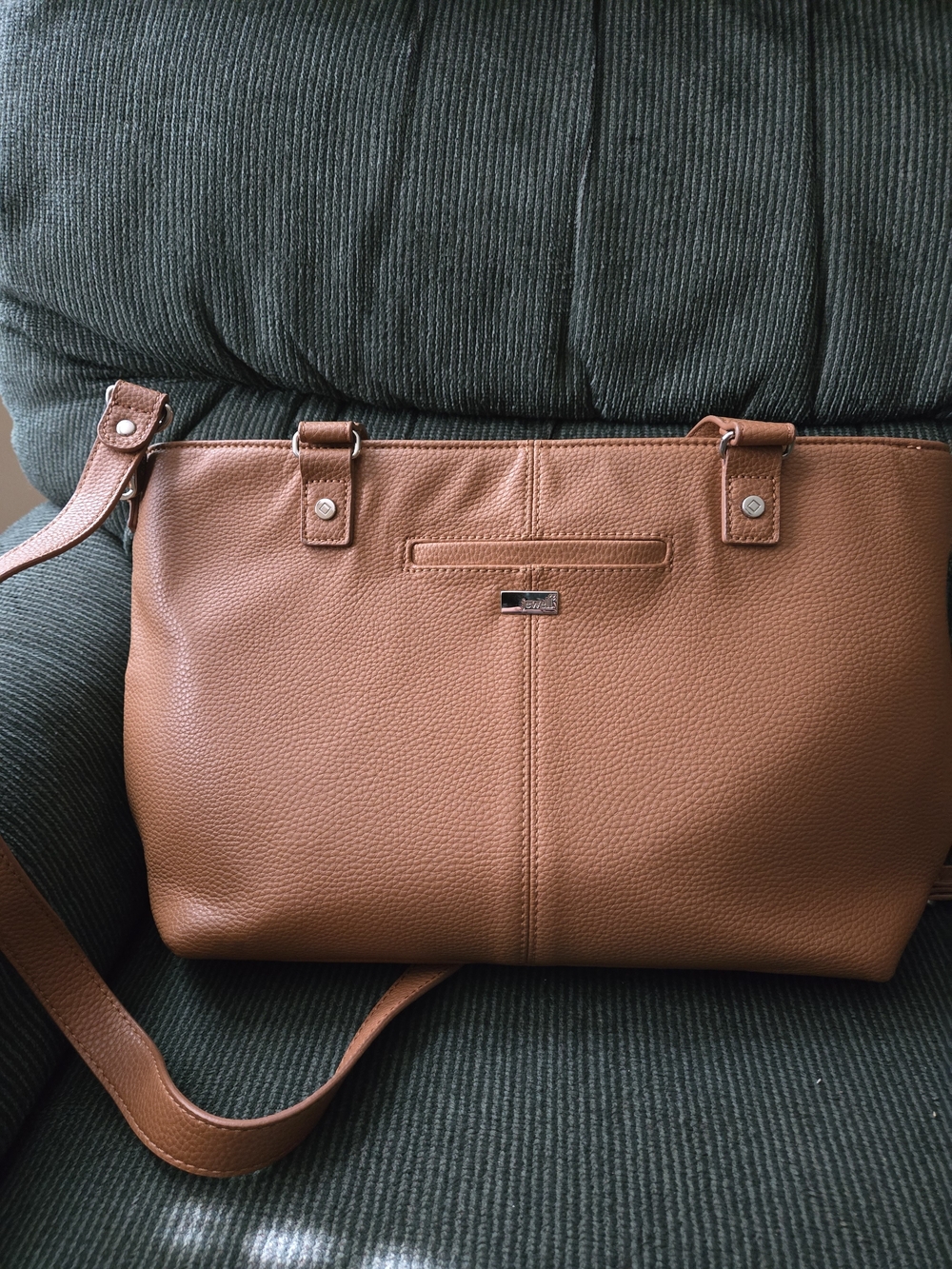 thirty-one Tan Pebbled Shoulder Tote
